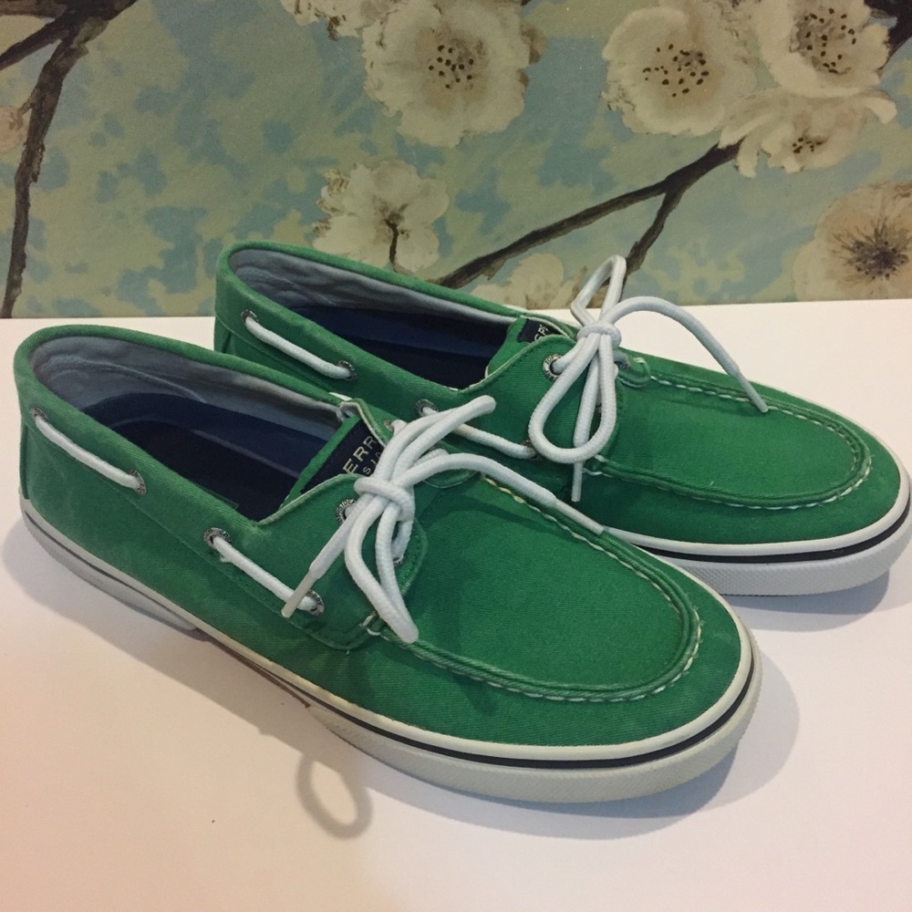Sperry Top-Sider Men Green Boat Shoes